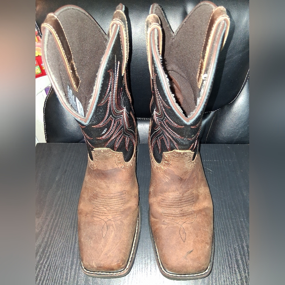 Justin Boots Brown and Black Men's Boots Size 10.5 D